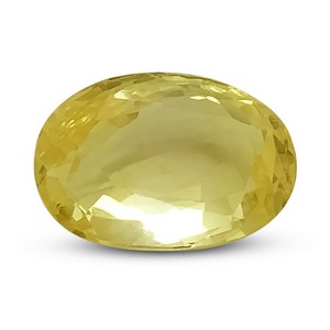Oval yellow sapphire