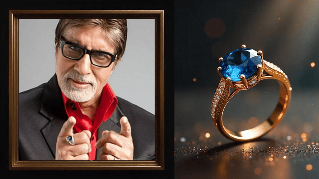 amitabh bachchan wearing blue sapphire ring