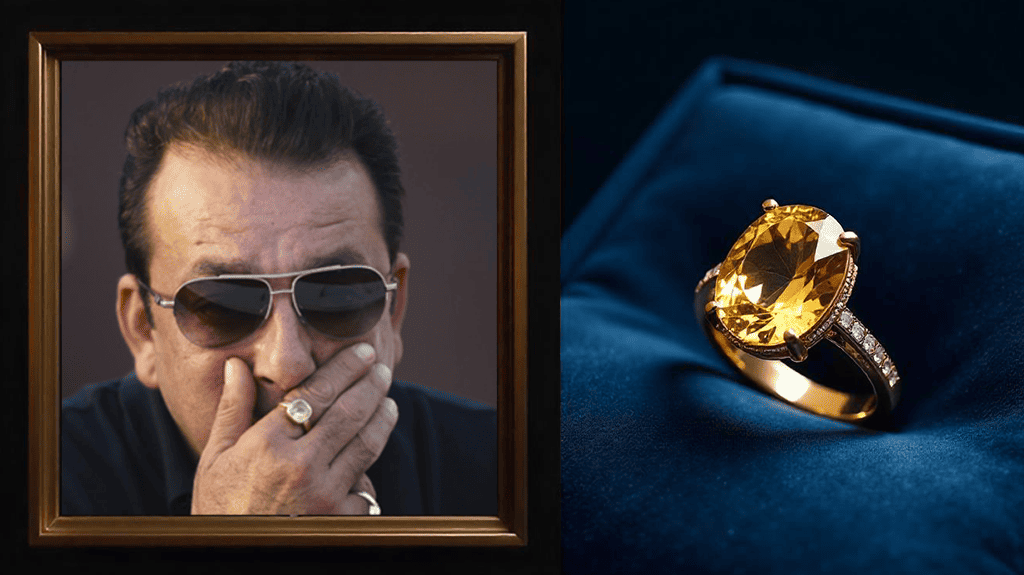 sanjay dutt with yellow sapphire