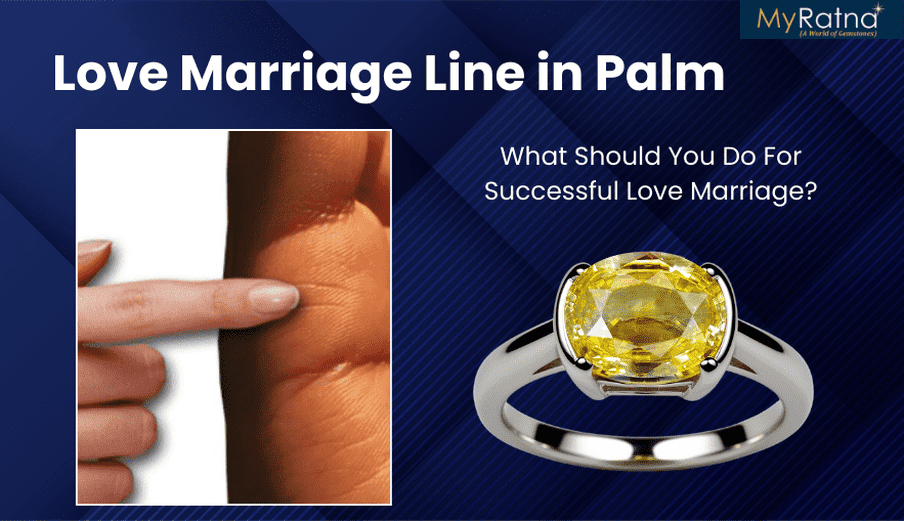 Love Marriage Line in Female Hand