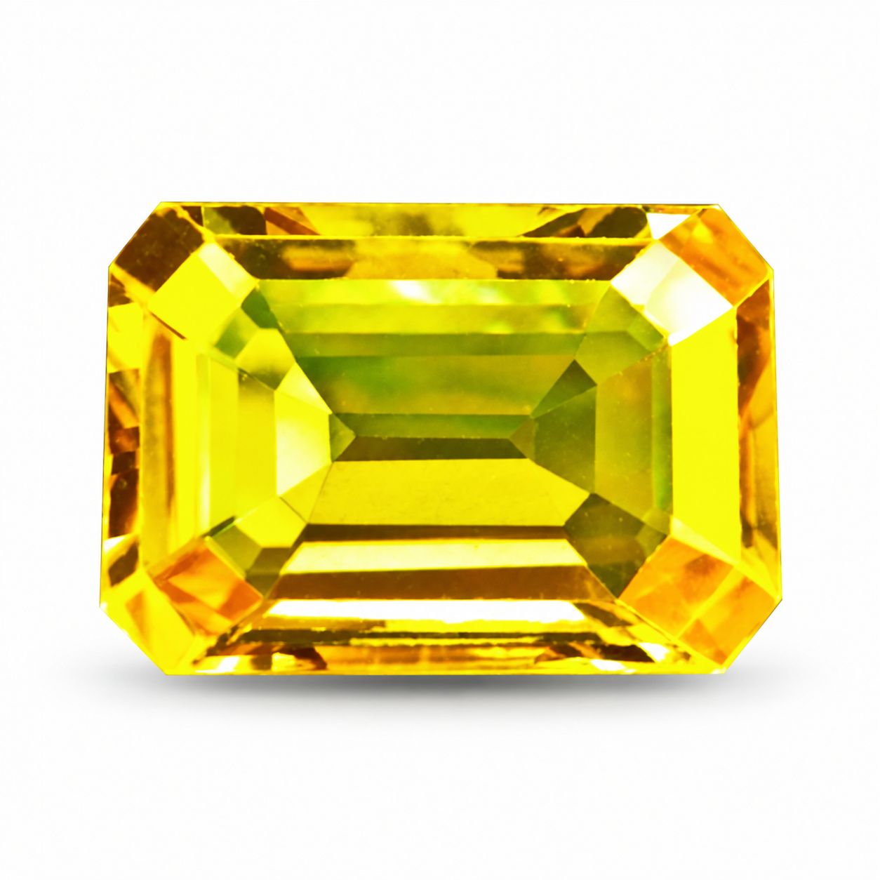 Octagonal Yellow Sapphire