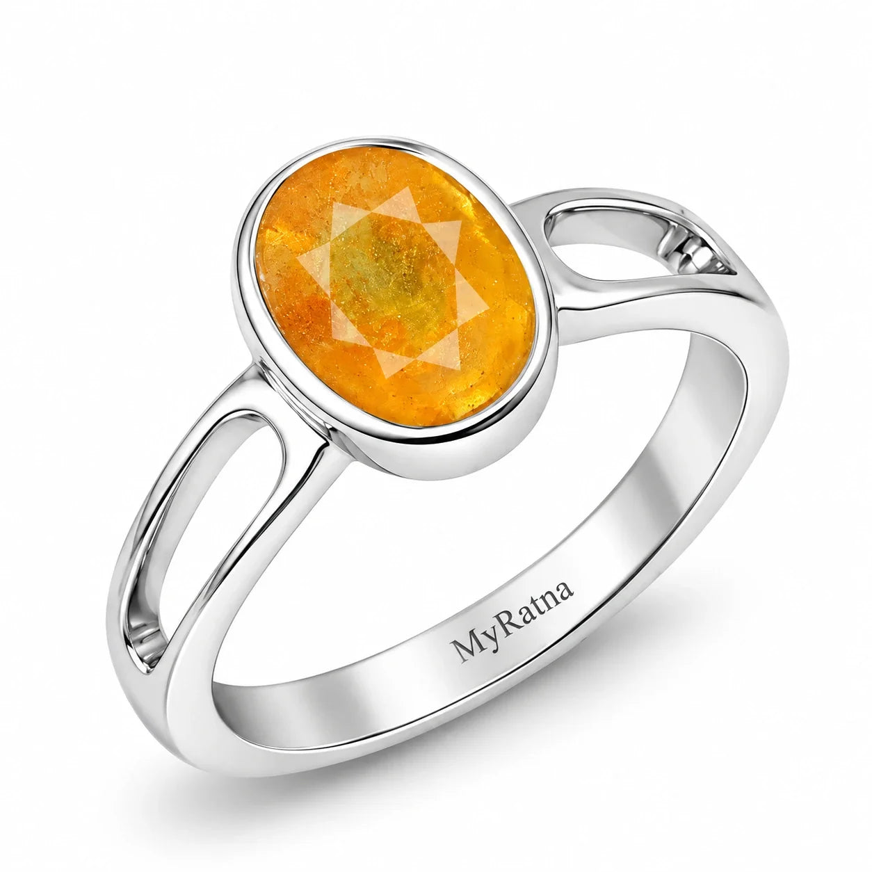 Pukhraj Stone Ring for Men