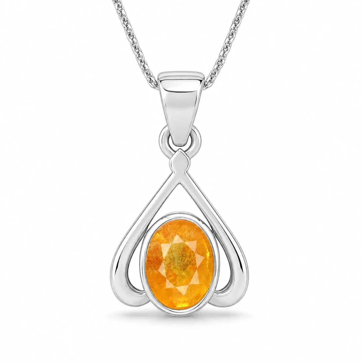 Yellow Sapphire Pendant (Pukhraj Locket)