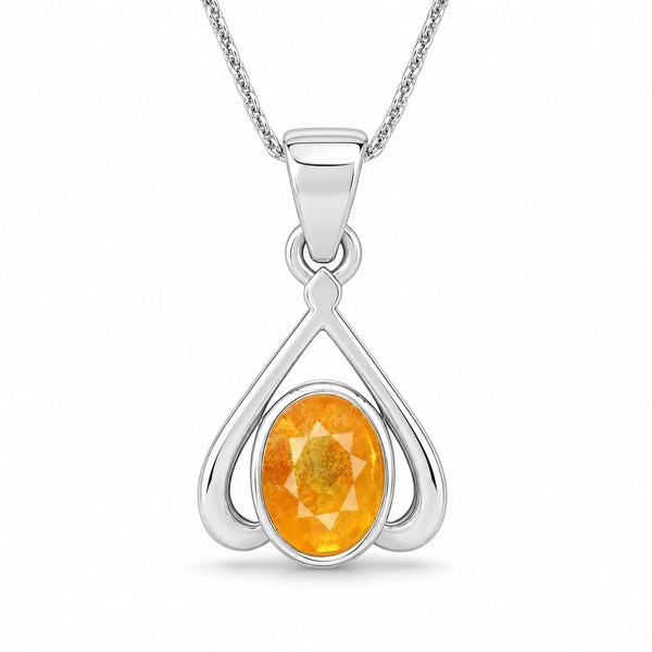 Yellow Sapphire Pendant (Pukhraj Locket)