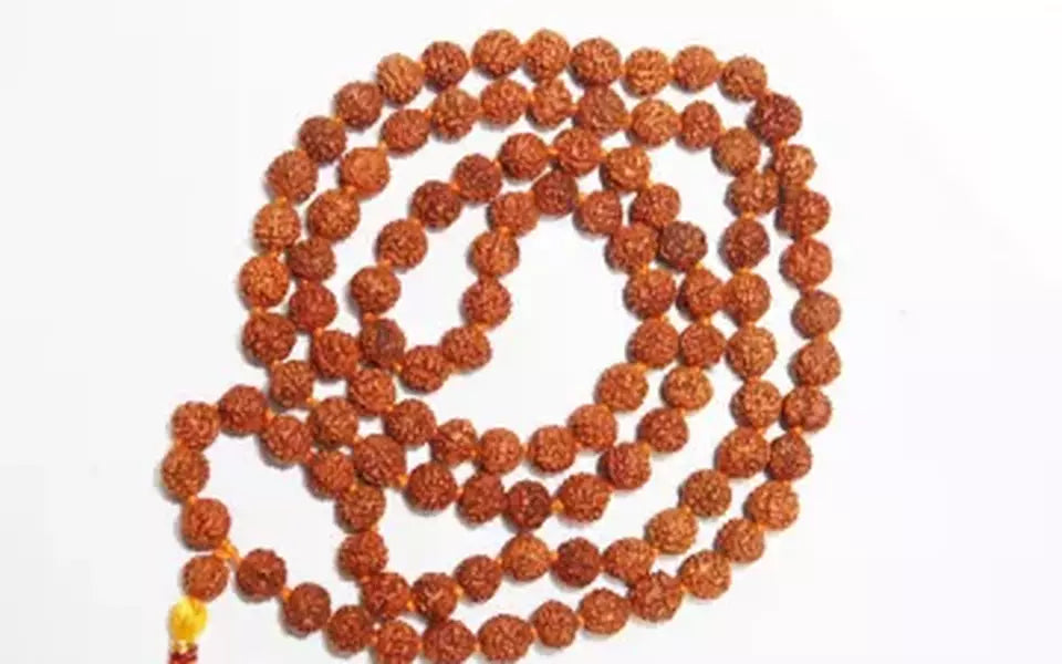 5 Mukhi Nepali Rudraksha Mala - 7 MM