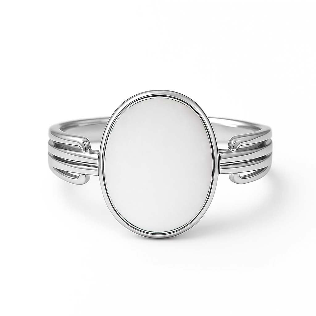 925 Sterling Silver Modern Opal Ring For Men