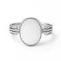 925 Sterling Silver Modern Opal Ring For Men