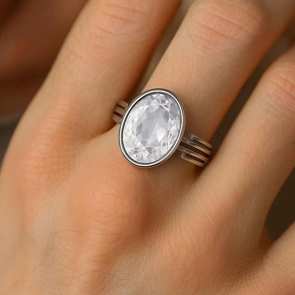 925 Sterling Silver Modern Zircon Ring For Men