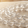 108 Beads Silver Wire Diamond Cut Sphatik Jaap Mala (Quartz - 6 MM, 8 MM & 10 MM)