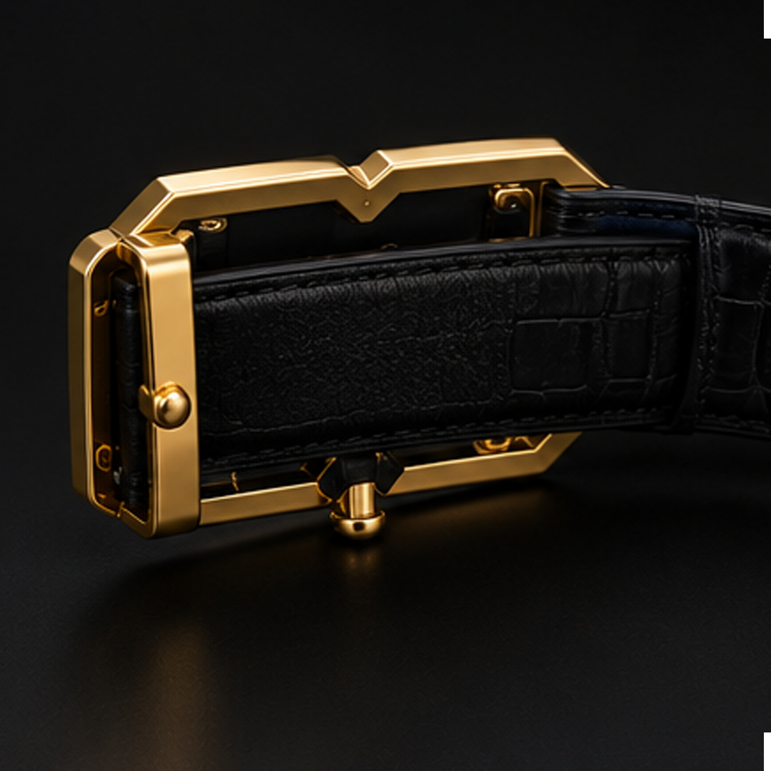 Royal Blue Gemstone Elephant Belt Buckle in 22kt Gold Vermeil