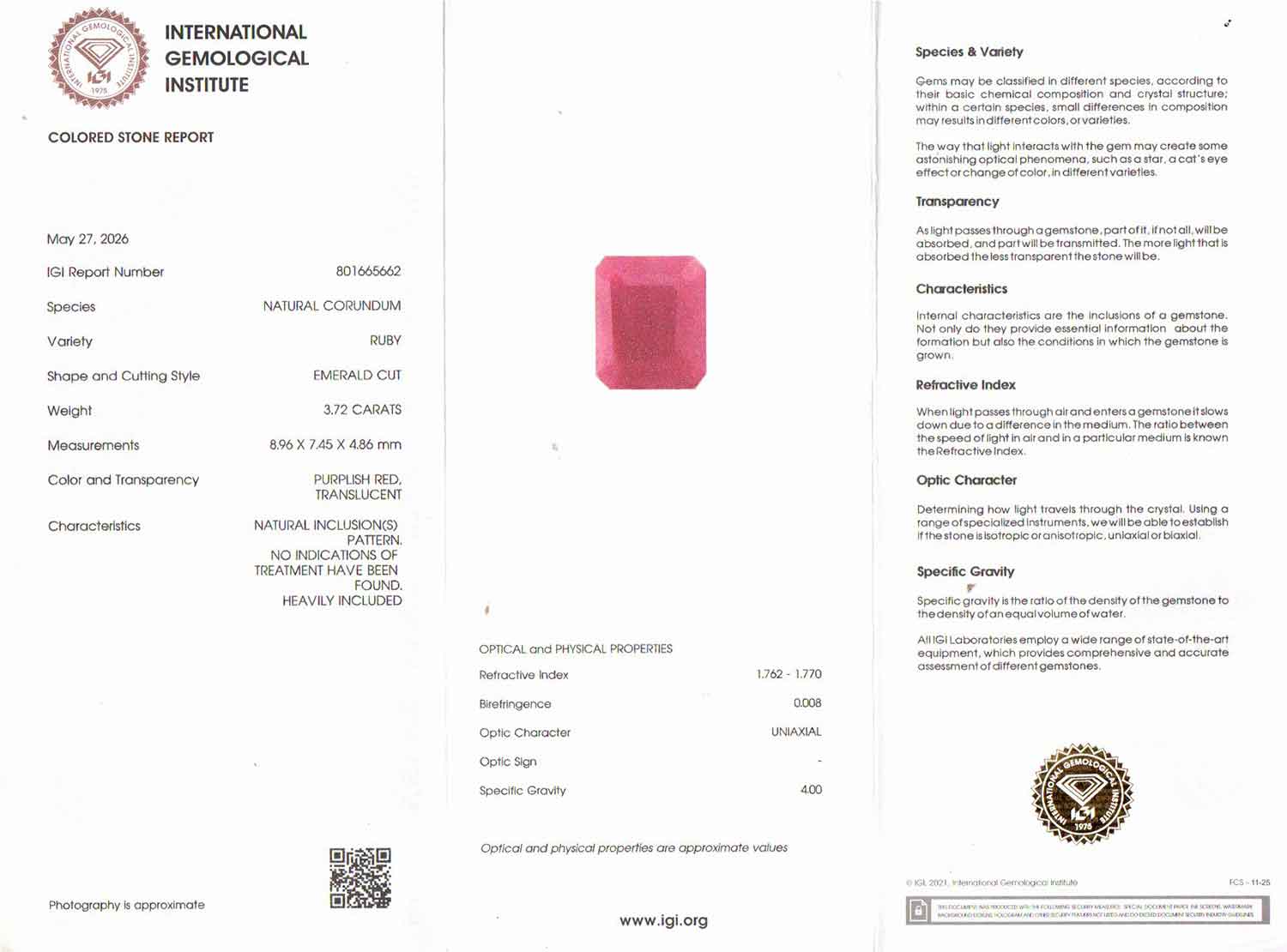 Ruby - 3.72 Carat