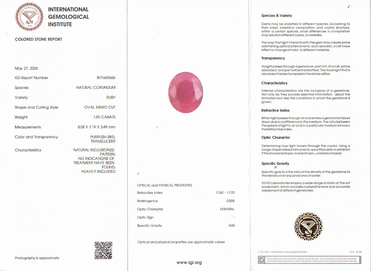 Ruby - 1.95 Carat