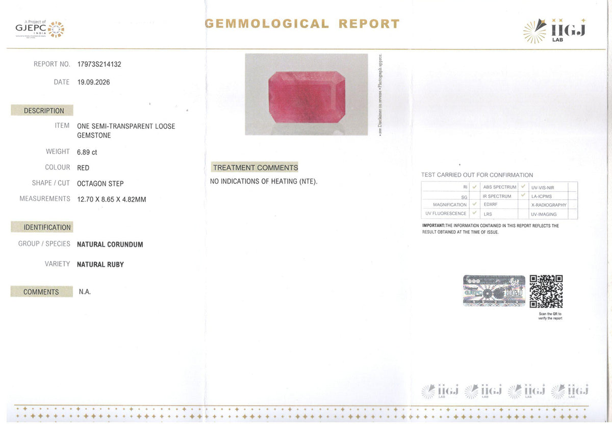 Ruby - 6.89 Carat