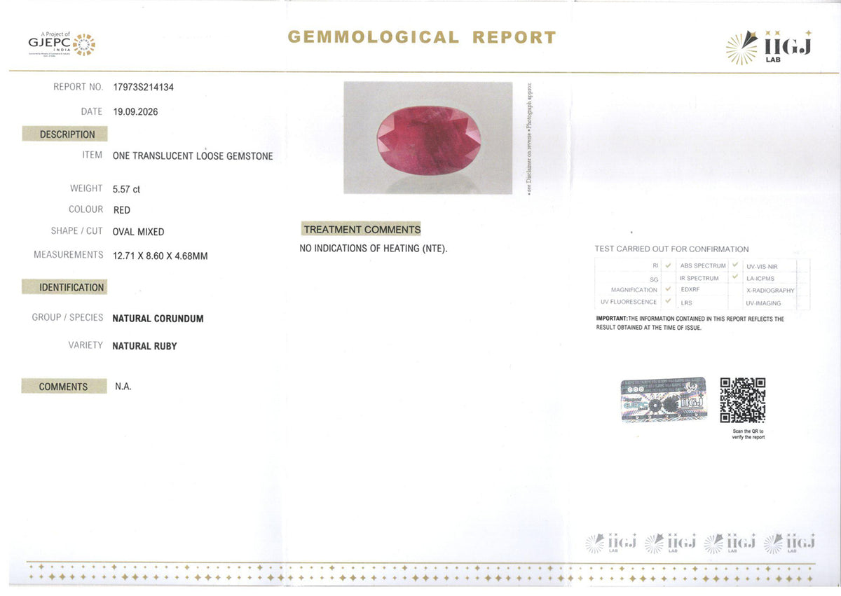 Ruby - 5.57 Carat