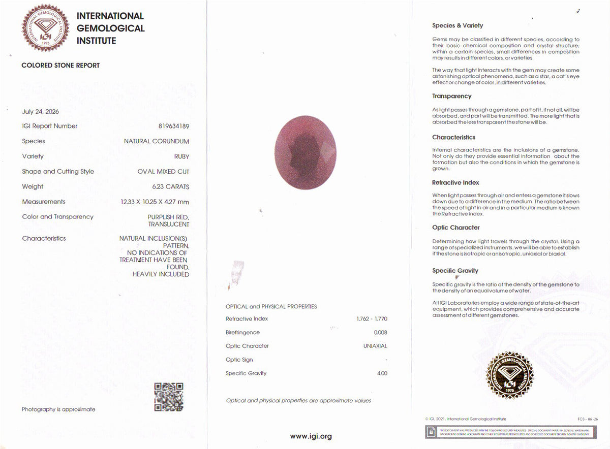 Ruby - 6.23 Carat