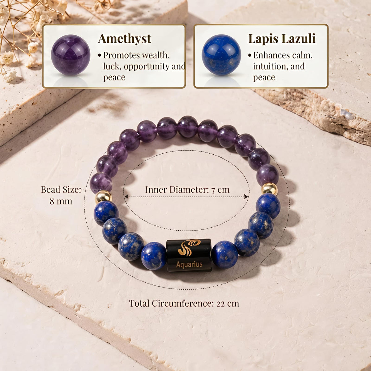Aquarius (Kumbha Rashi) Zodiac Bracelet