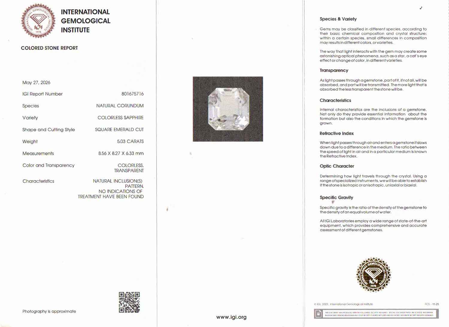 White Sapphire - 5.03 Carat