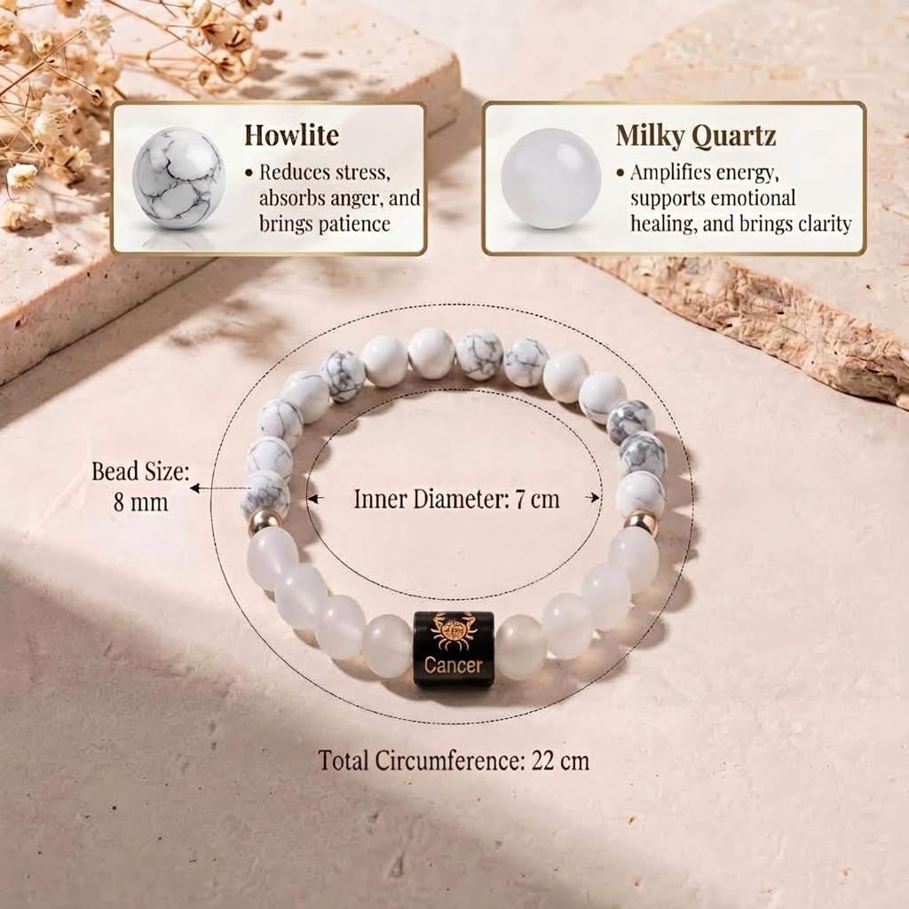Cancer (Kark Rashi) Zodiac Bracelet