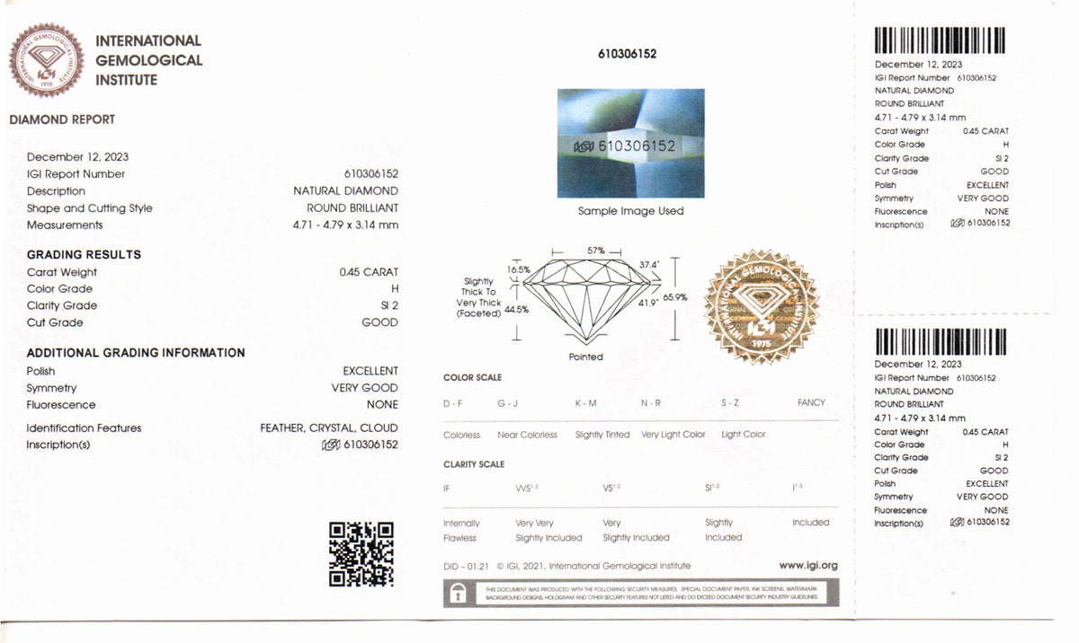 Natural Diamond - 0.45 Carat
