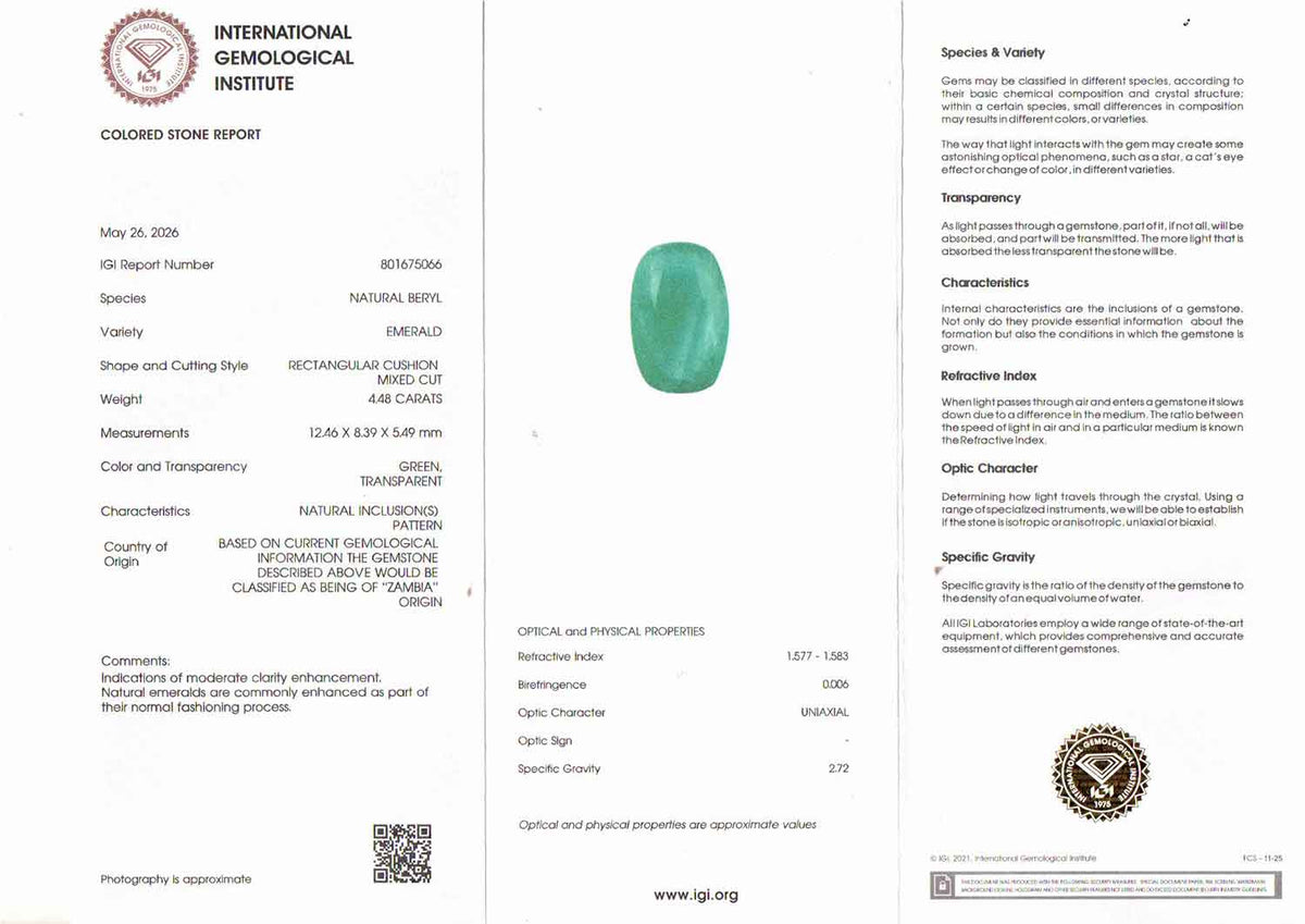 Emerald - 4.48 Carats