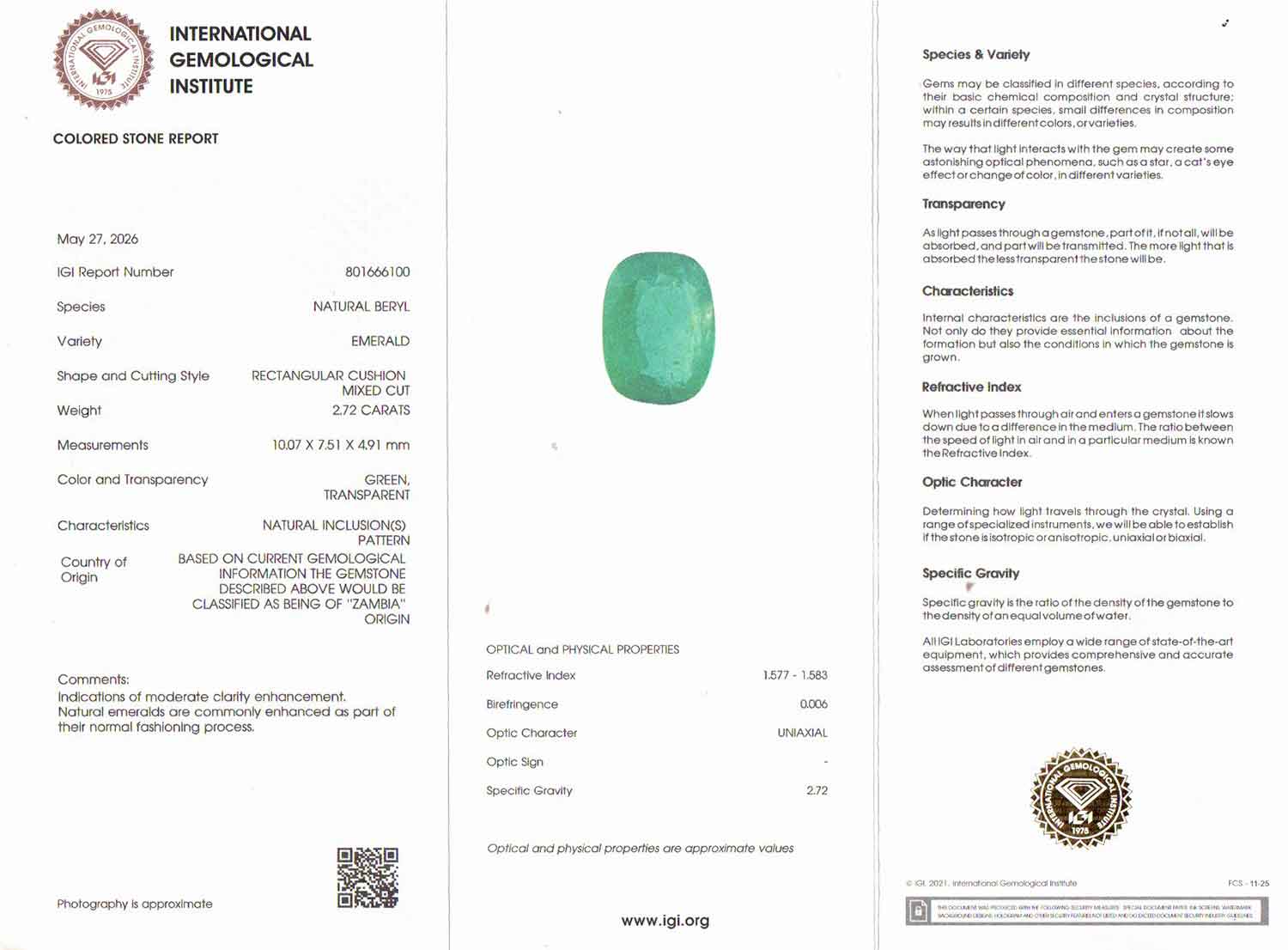 Emerald - 2.72 Carats