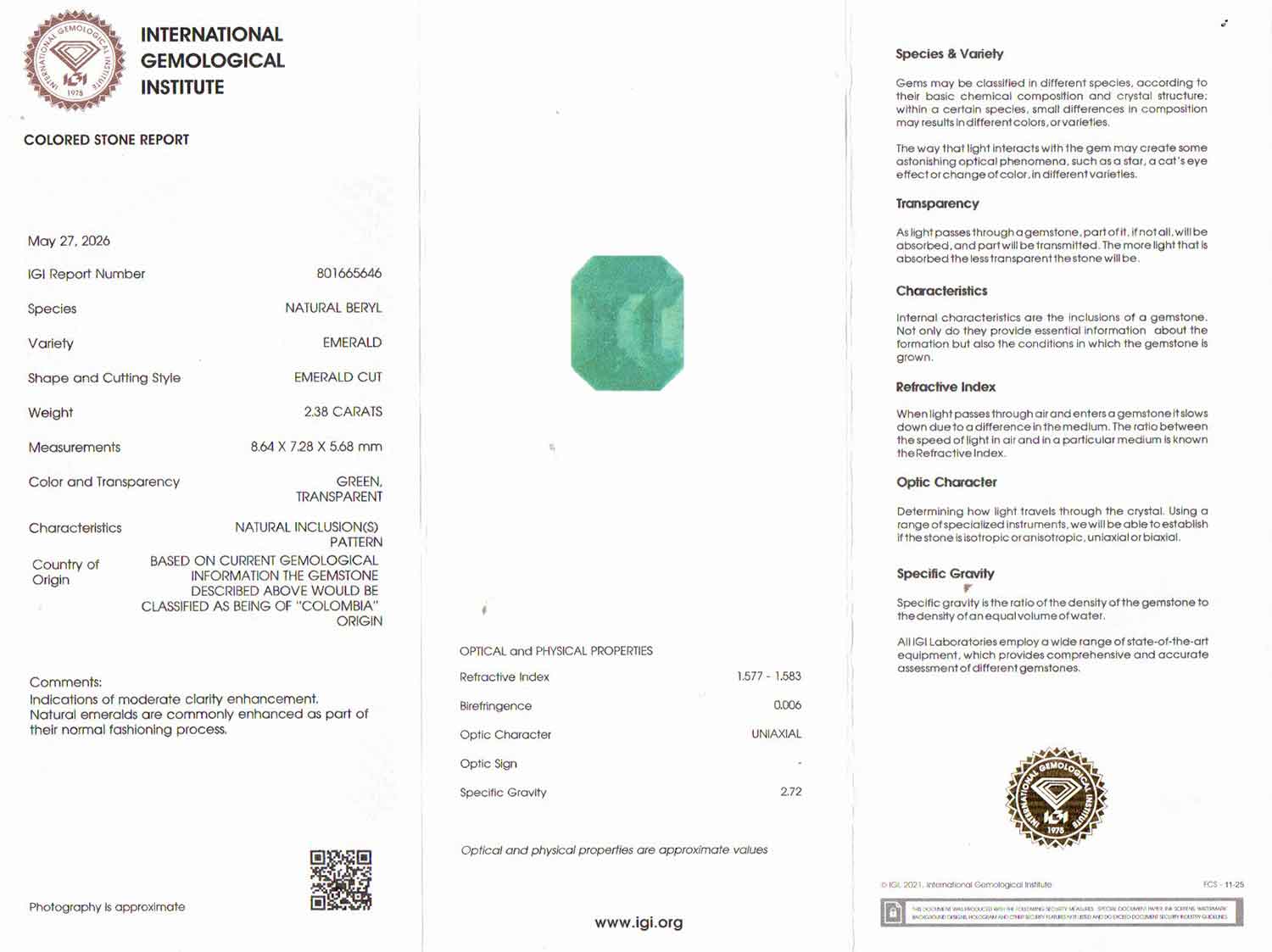 Emerald - 2.38 Carat