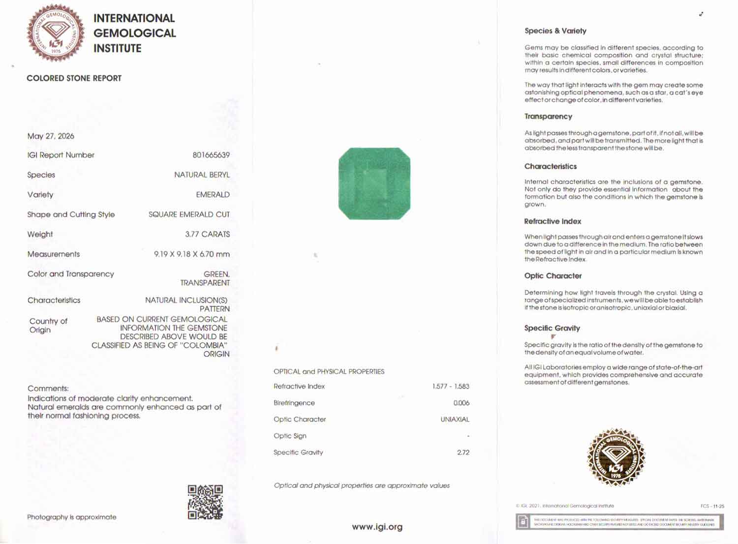 Emerald - 3.77 Carat