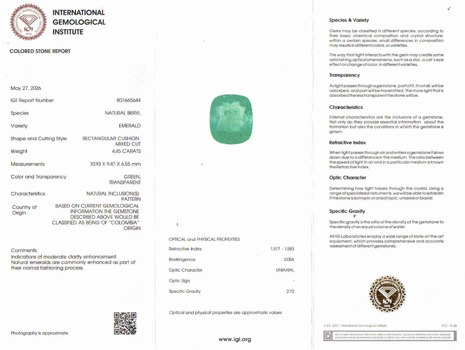 Emerald - 4.45 Carat