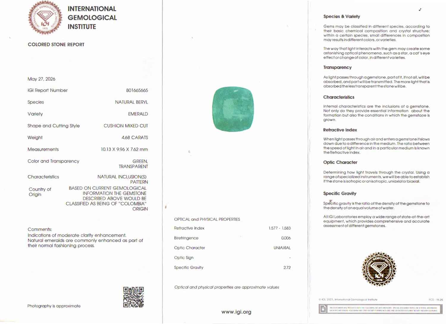 Emerald - 4.68 Carat