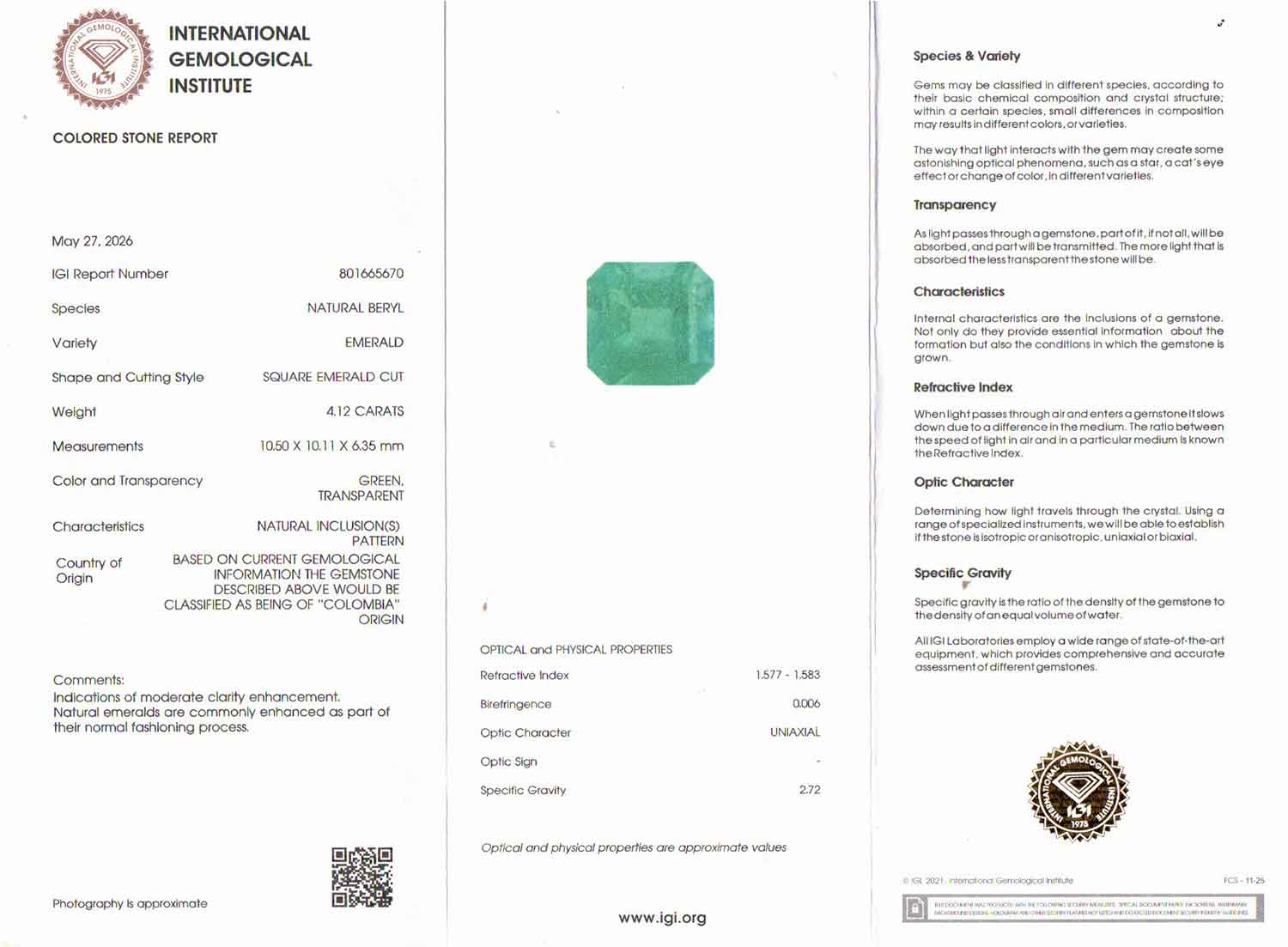 Emerald - 4.12 Carat