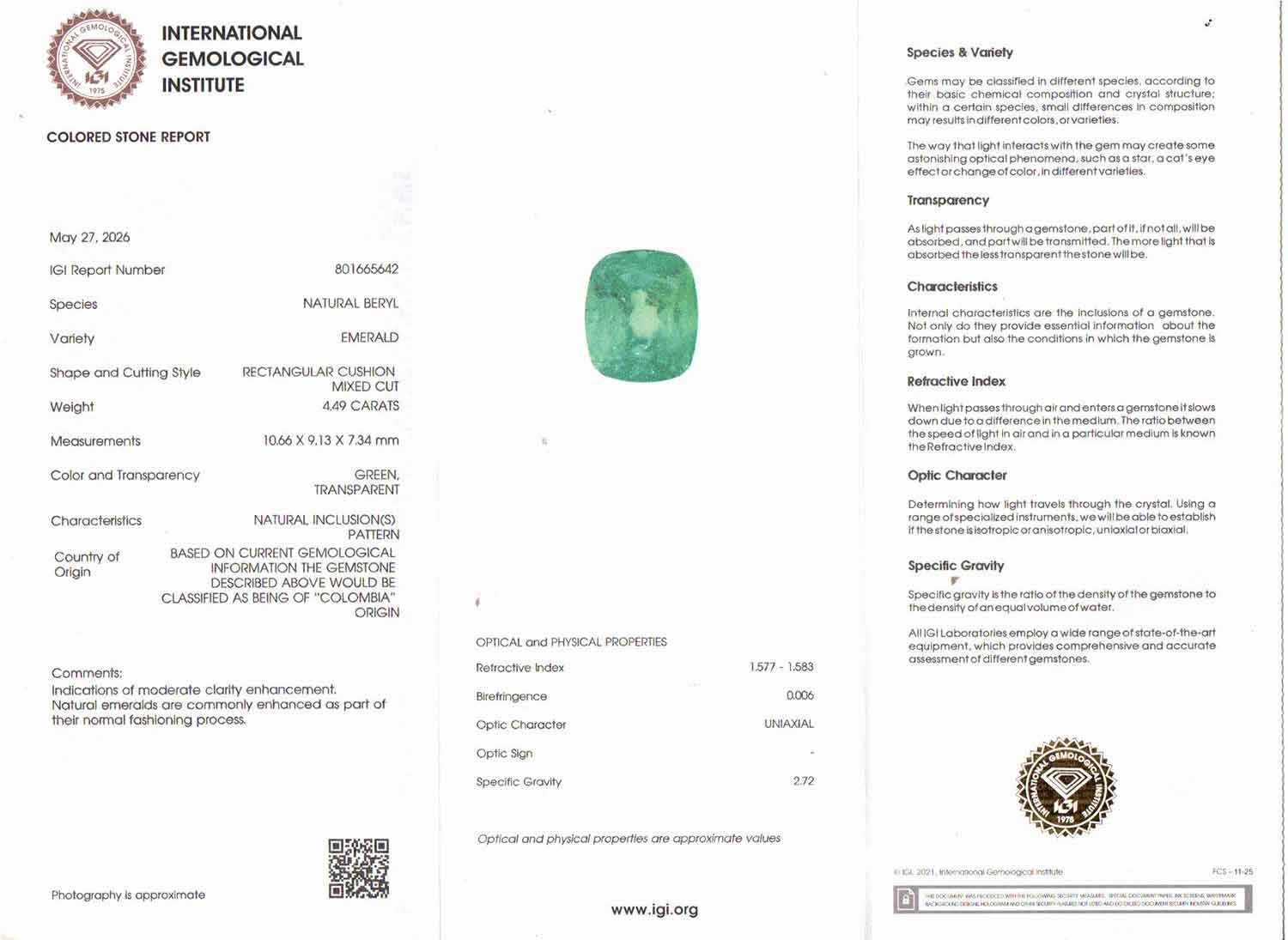 Emerald - 4.49 Carat