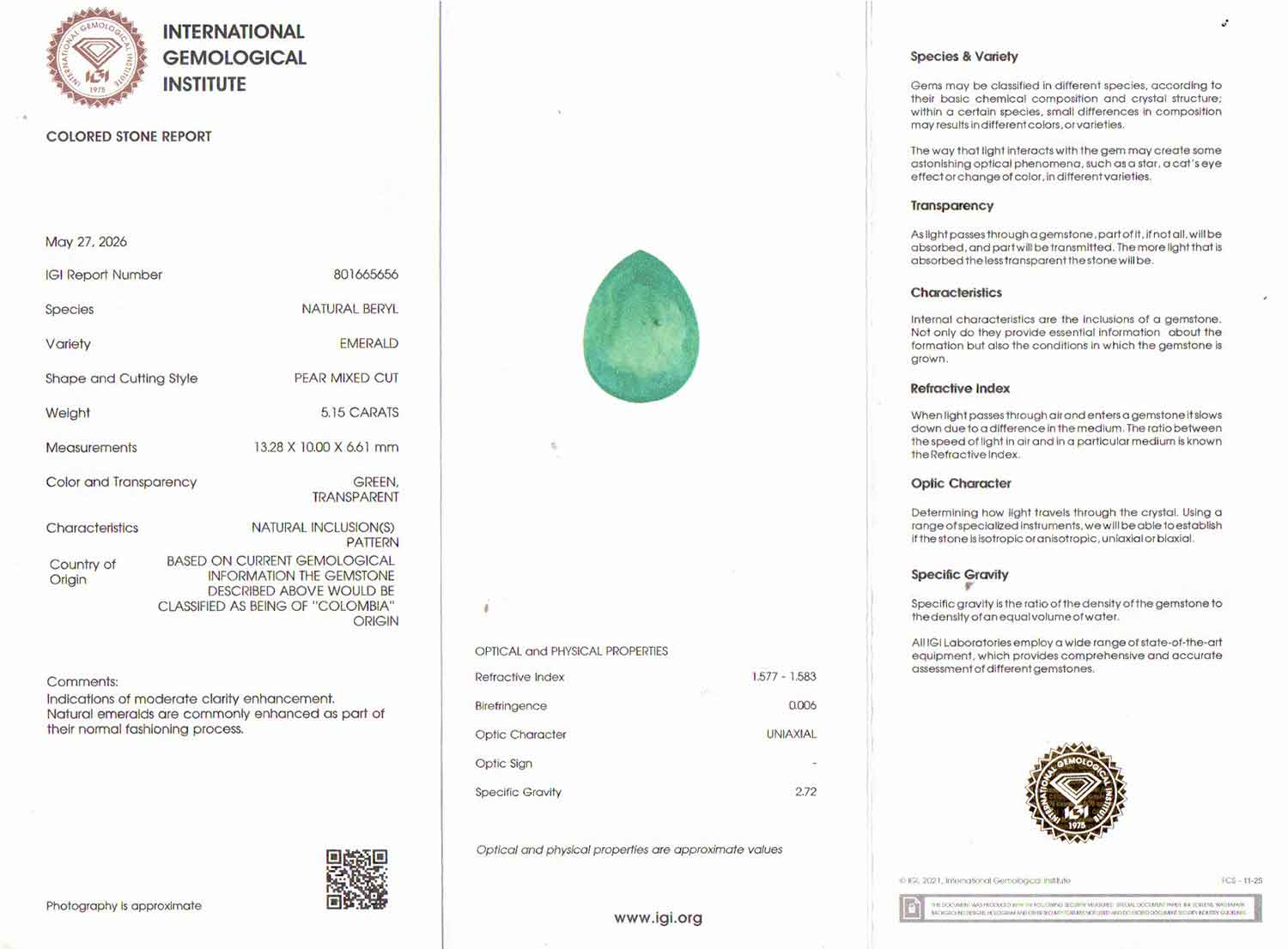 Emerald - 5.15 Carat