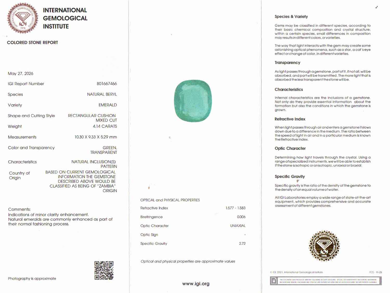 Emerald - 4.14 Carat
