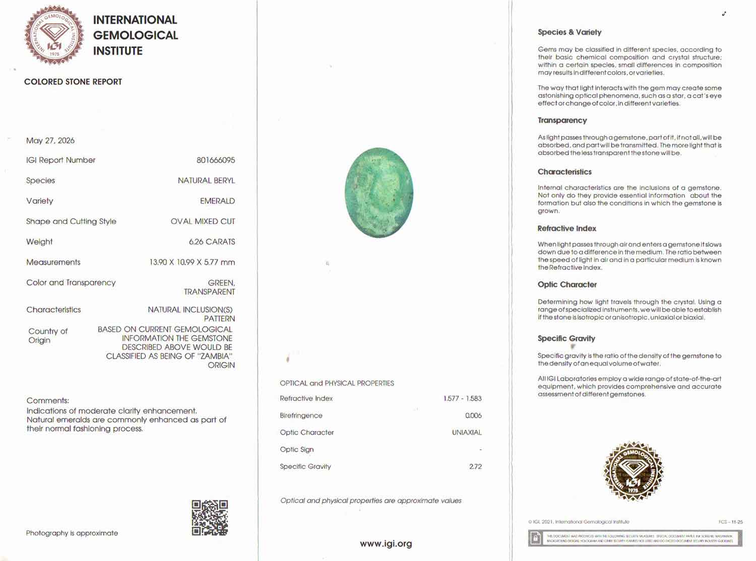 Emerald - 6.26 Carat