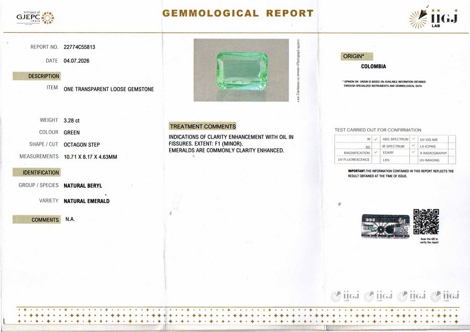 Emerald - 3.28 Carat
