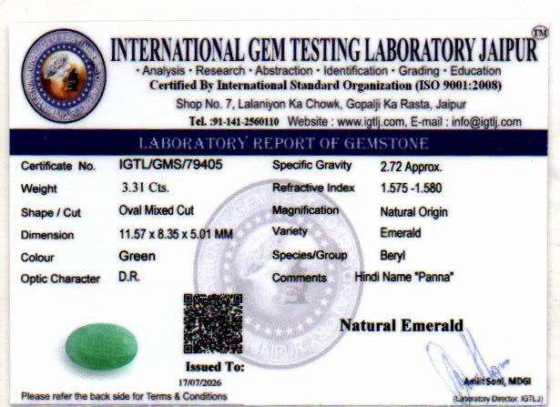 Emerald - 3.31 Carat