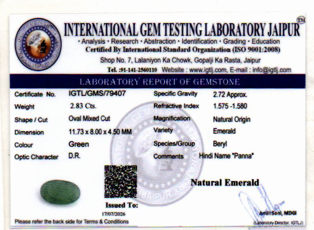 Emerald - 2.83 Carat