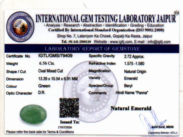 Emerald - 6.56 Carat