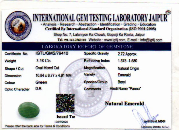 Emerald - 3.58 Carat