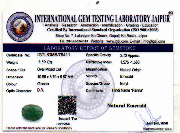 Emerald - 3.59 Carat