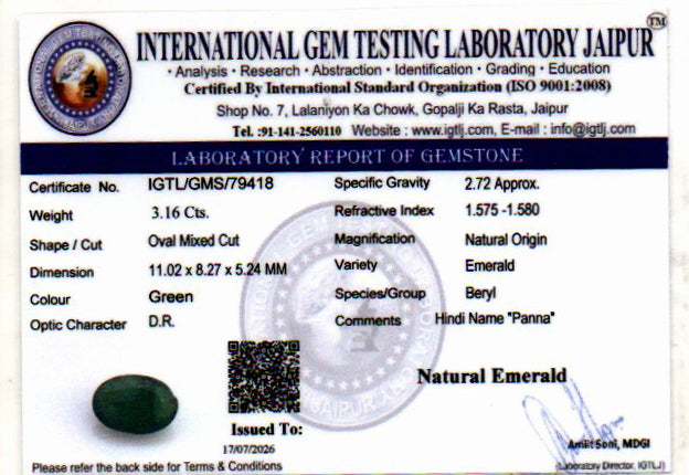 Emerald - 3.16 Carat