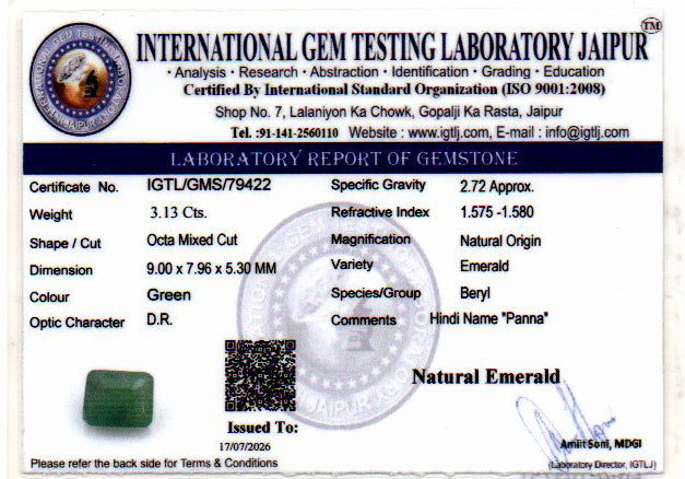 Emerald - 3.13 Carat