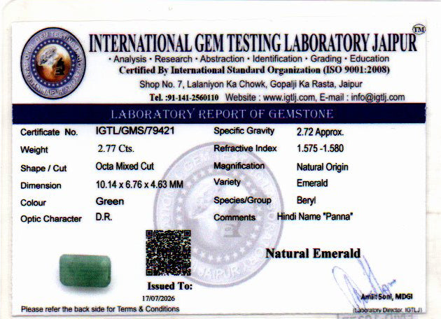 Emerald - 2.77 Carat
