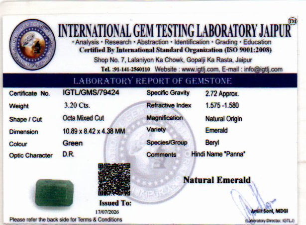 Emerald - 3.20 Carat