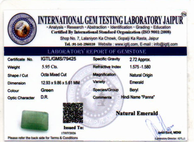 Emerald - 5.95 Carat