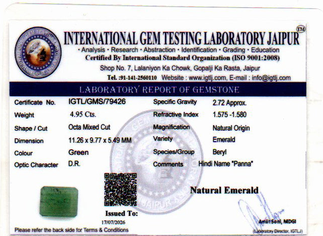 Emerald - 4.95 Carat