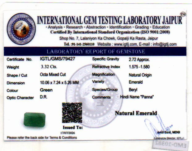 Emerald - 3.32 Carat