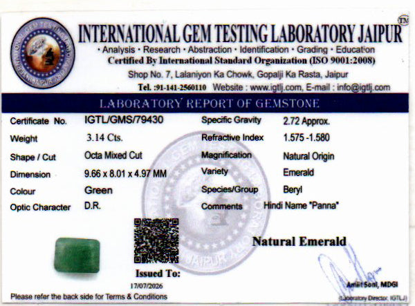 Emerald - 3.14 Carat