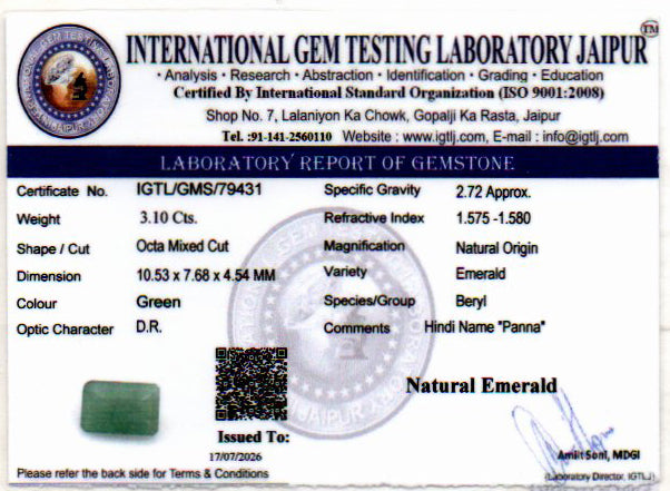 Emerald - 3.10 Carat