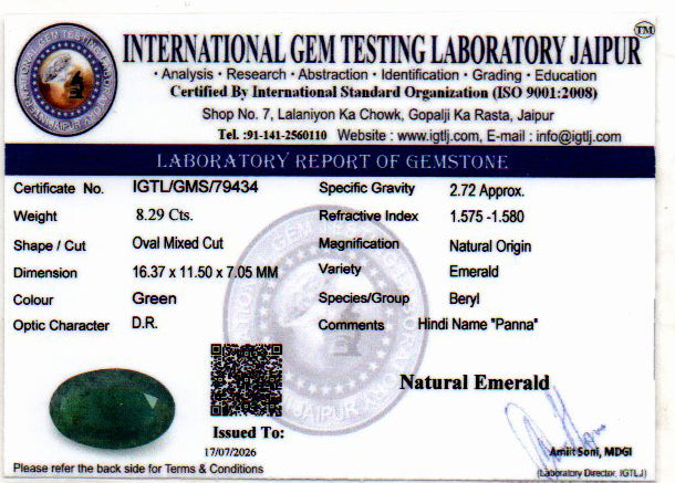 Emerald - 8.29 Carat
